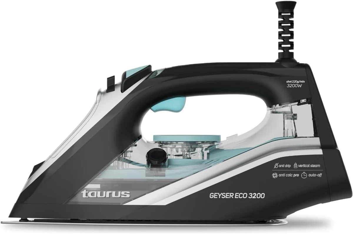 Fer à vapeur 3200 W Full Steam Energy – Noir Taurus White & Brown