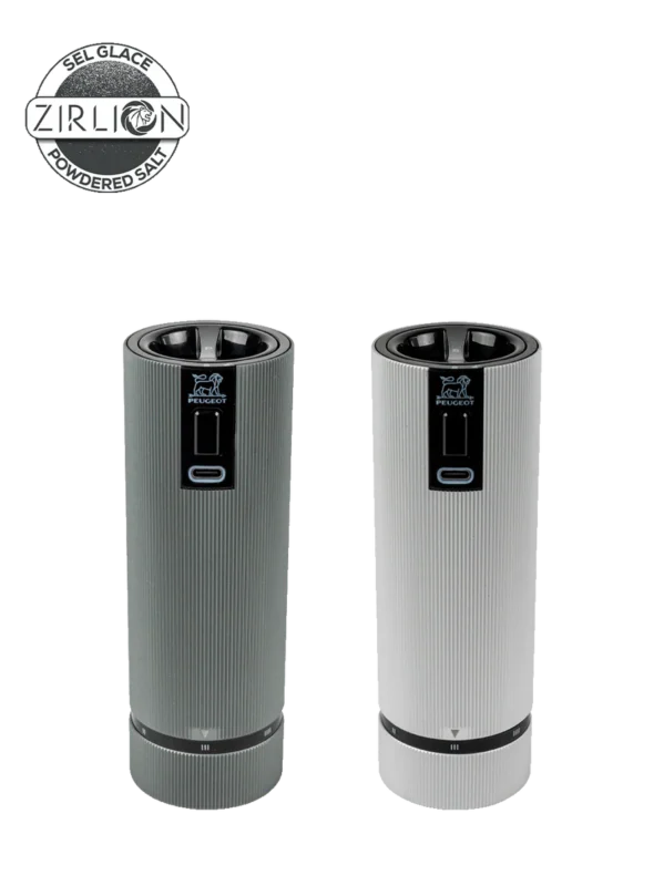 Line Electric Coffret cadeau - Duo de moulins à poivre et à sel électriques rechargeables, u'Select, carbone et aluminium, 15 cm - 6in. Peugeot