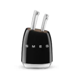 Bloc de 6 couteaux inox Noir Smeg