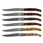 Coffret 6 couteaux laguiole acrylique ecaille Jean Dubost