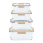 4 boîtes de conservation sous vide 460 ml, 800 ml, 1200 ml et 1900 ml et pompe sous vide Pebbly