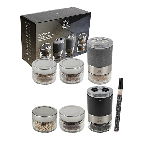 Coffret Duo Maestro Bar Poivres & Sels à réservoirs interchangeables Peugeot