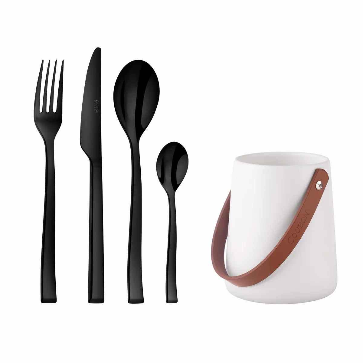 Side Noir - 24 couverts de table avec support de rangement nomade Couzon Side Noir - 24 couverts de table avec support de rangement nomade Couzon