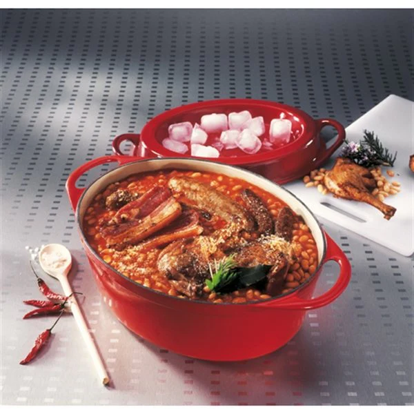 Cocotte fonte ovale Doufeu 32 cm 7,2 L cerise Le Creuset